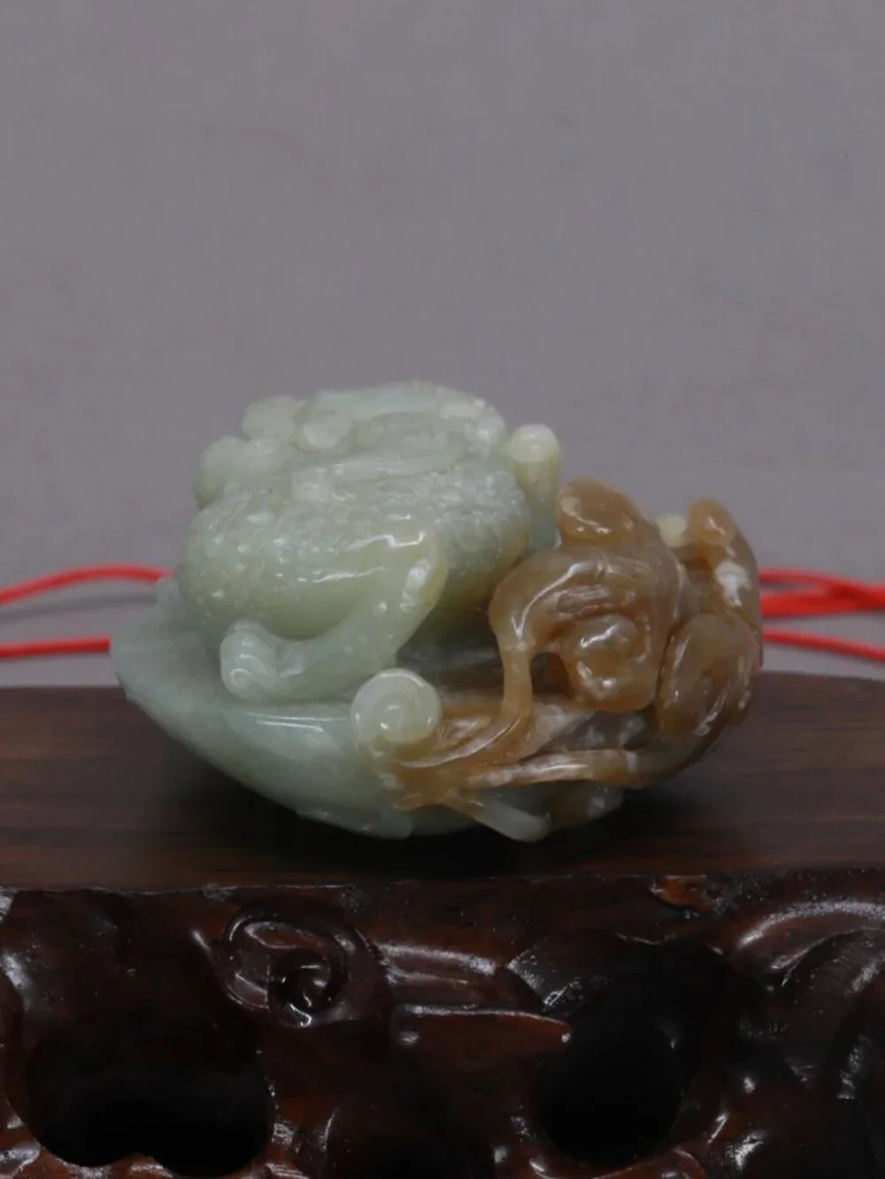 Chinese Hetian Jade Statue w Toad